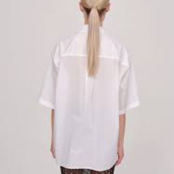 HERSKIND - Helle White  loose-fitted short sleeve Shirt size  EU36 /US Medium - Picture 2 of 8